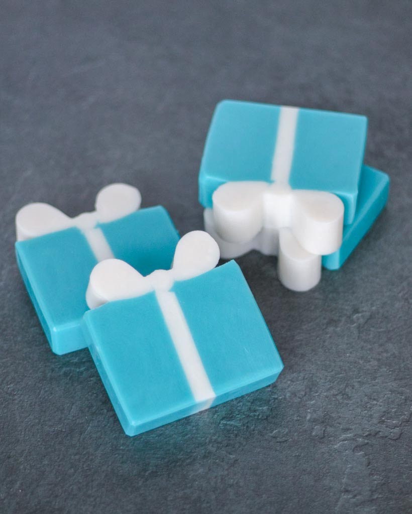 Wrapped in a Bow | Handmade Vegan Soap | Pink Citrus Scent | Holiday Stocker Stuffer Christmas Gift | Ecofriendly Xmas Present