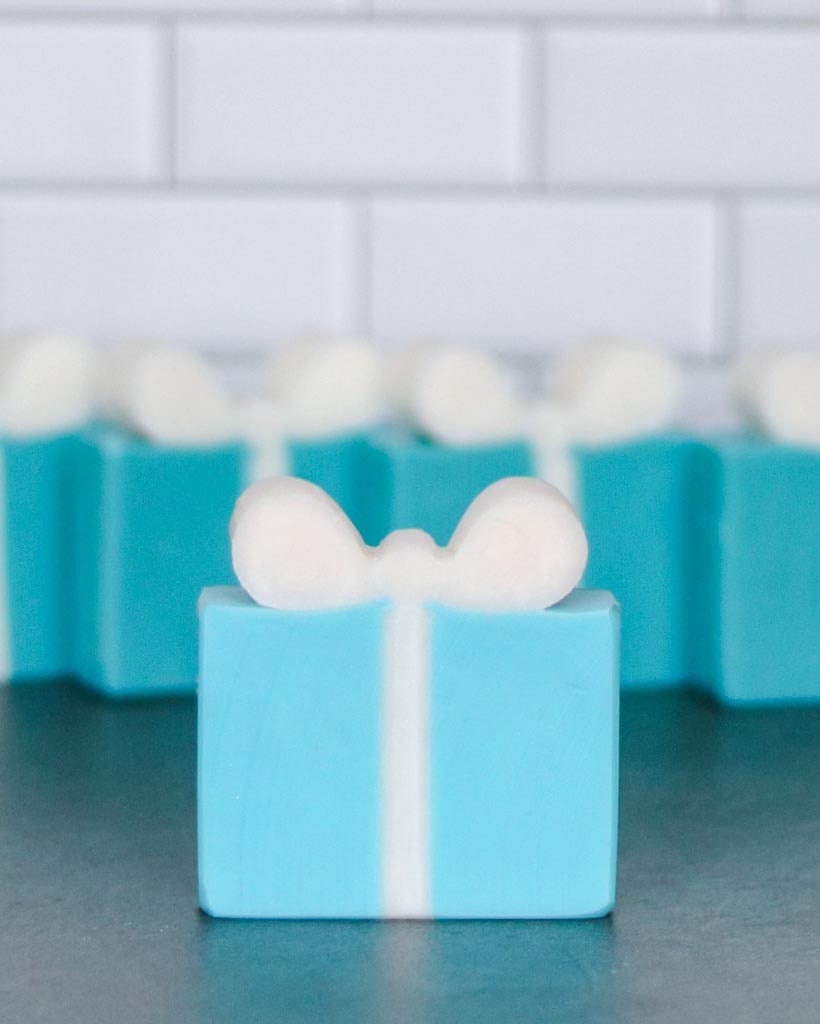 Wrapped in a Bow | Handmade Vegan Soap | Pink Citrus Scent | Holiday Stocker Stuffer Christmas Gift | Ecofriendly Xmas Present
