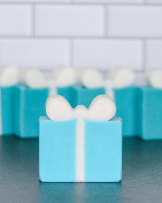 Wrapped in a Bow | Handmade Vegan Soap | Pink Citrus Scent | Holiday Stocker Stuffer Christmas Gift | Ecofriendly Xmas Present