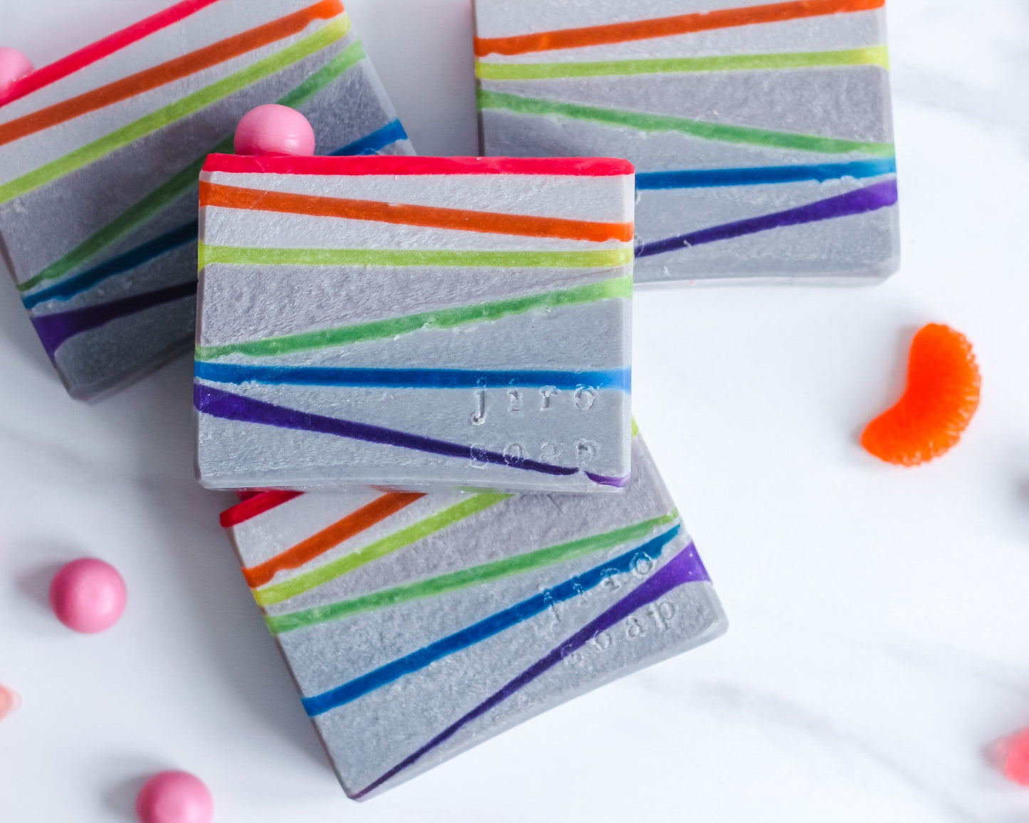 Neon Rainbow Pride Soap | Fresh Fruit Scent