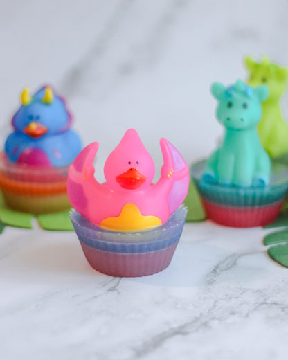Land Before Time Kids’ Bathtime Soap | Yummy Bubblegum Scented (With Bonus Bath Toy) | Handmade Vegan Soap | Stocking Stuffer Gift