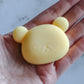 Kawaii Solid Lotion Butter Bar in Ecofriendly Travel Tin | Cute Pink Cat or Golden Bear | Natural Skincare Moisturizer