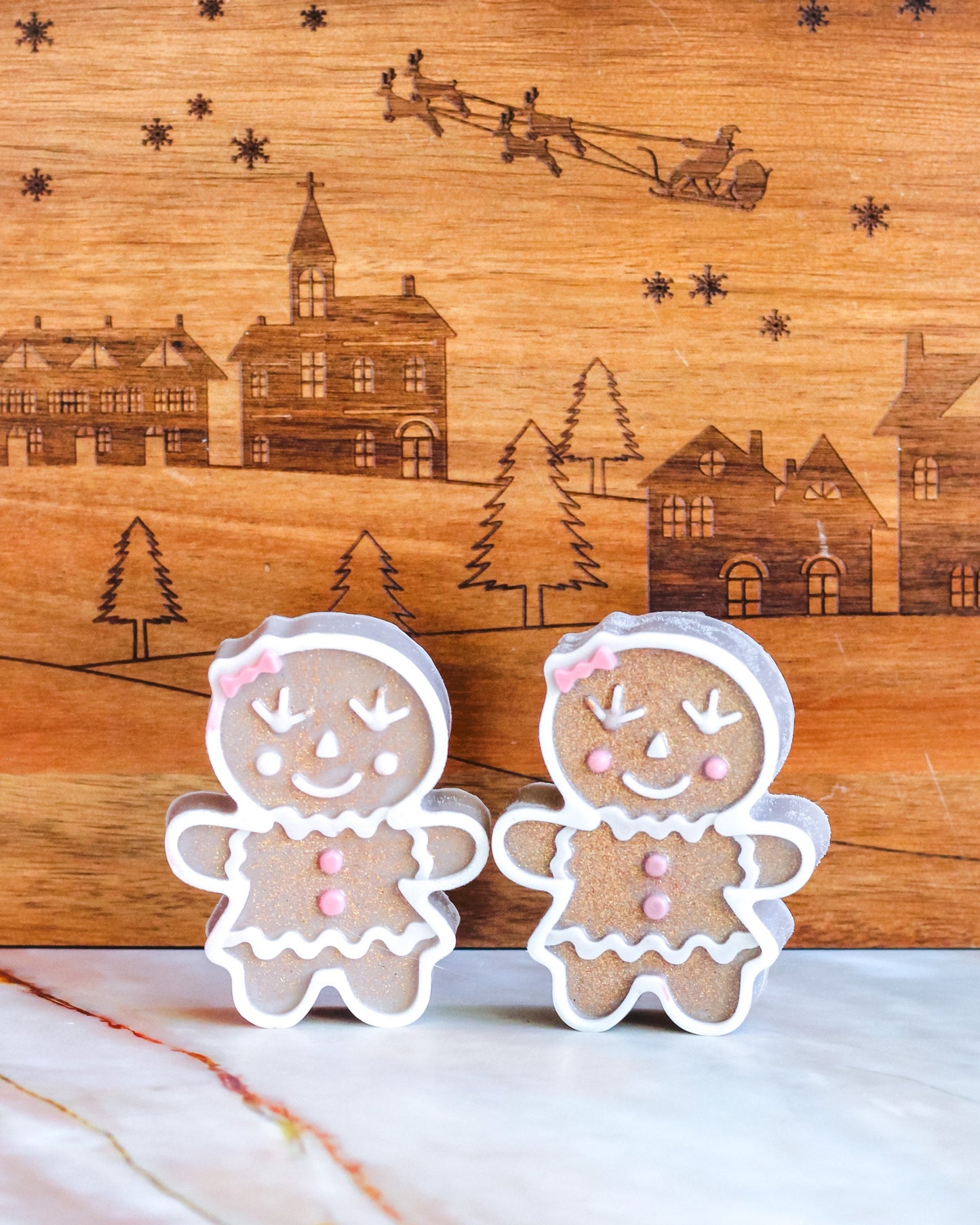 Gingerbread Couple Handmade Vegan Soap (Choose Your Own Set) | Yummy Gingerbread Scent | Stocking Stuffer Gift | Inclusive LGBTQ+ Holiday