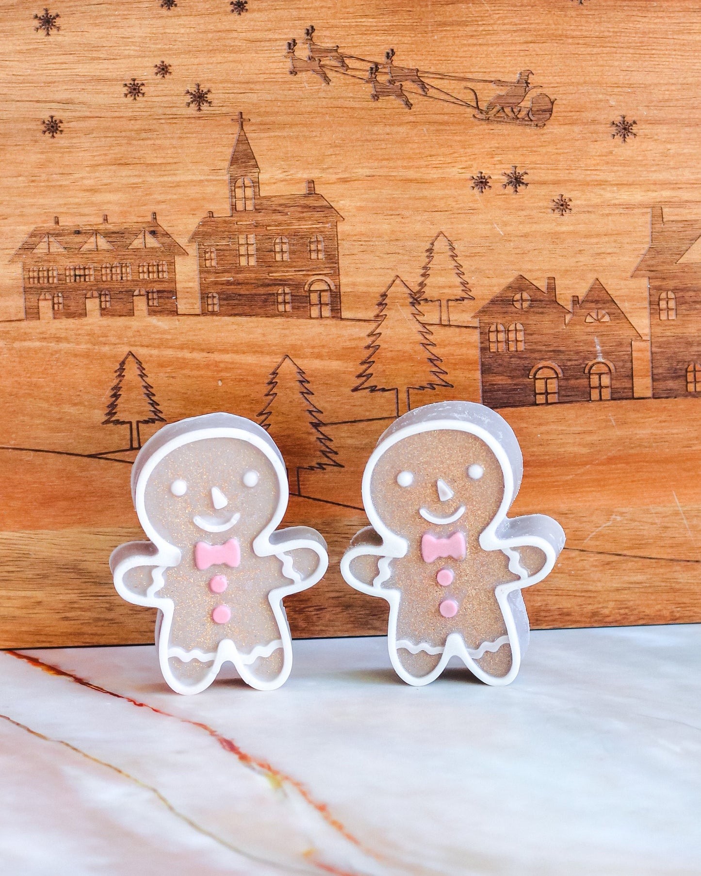 Gingerbread Couple Handmade Vegan Soap (Choose Your Own Set) | Yummy Gingerbread Scent | Stocking Stuffer Gift | Inclusive LGBTQ+ Holiday