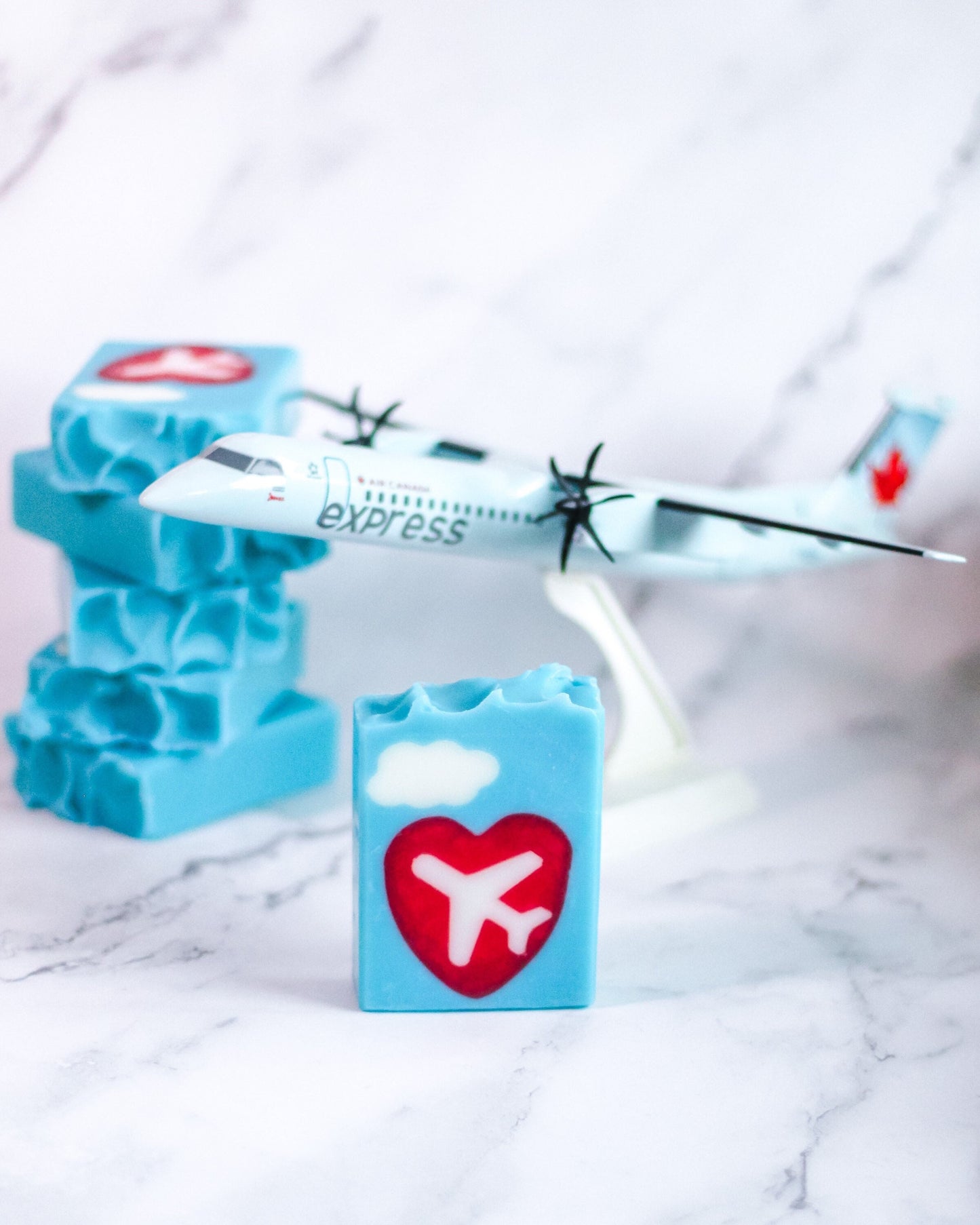 Wanderlust Handmade Vegan Soap | Musky Winter Scent | Holiday Aviation Plane Stocking Stuffer Christmas Gift for Travel Lover Pilot or FA