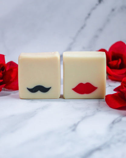 You and Me Gift Set of 2 Handmade Vegan Soaps | Holiday Stocking Stuffer Gift | Housewarming Present for Couple