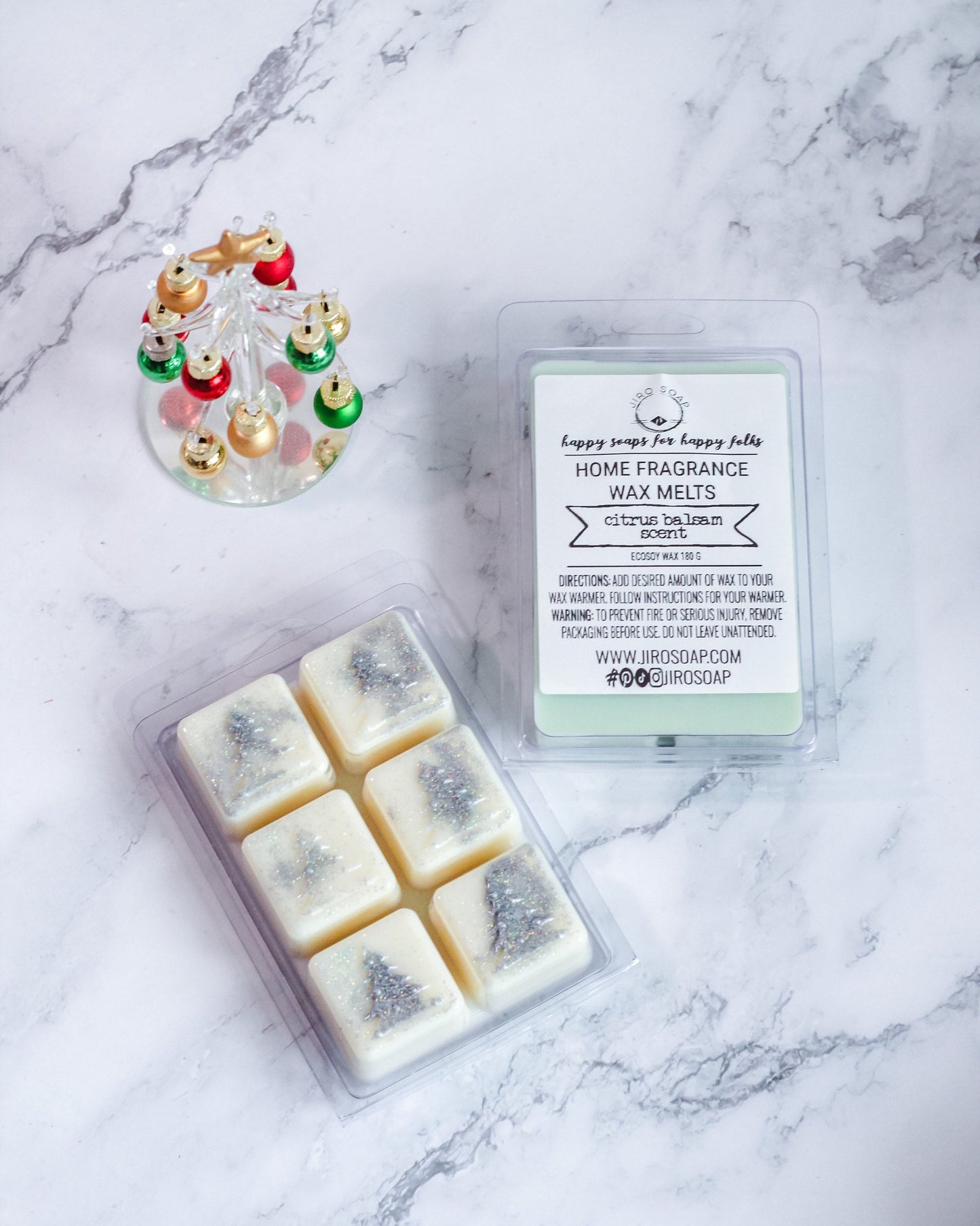 Christmas Ecosoy Wax Melts | Biodegradable Glitter