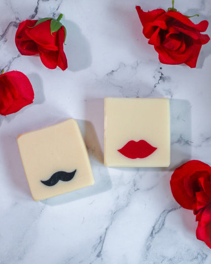 You and Me Gift Set of 2 Handmade Vegan Soaps | Holiday Stocking Stuffer Gift | Housewarming Present for Couple
