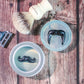 Moustachio Shave Soap for Men in Reusable Ecofriendly Tin | Grey Cedar scent (Handmade Vegan Soap) Christmas Present | Stocking Stuffer Gift