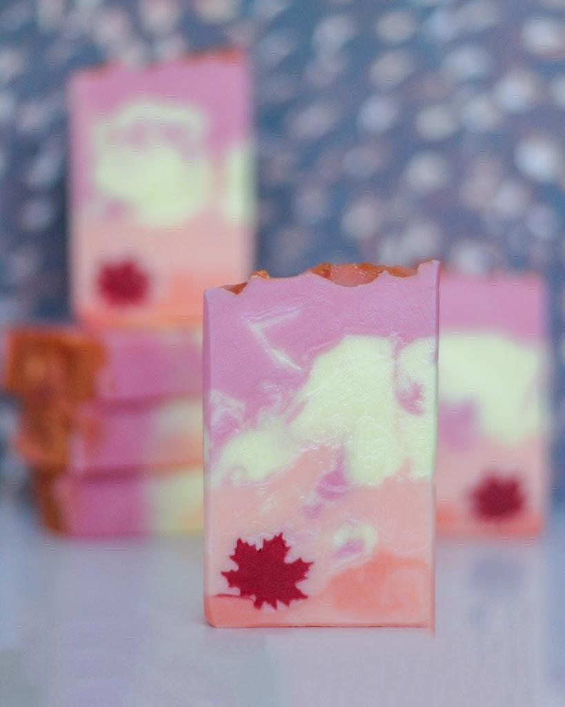Handmade Vegan Soap | Falling Leaf | Orange Cinnamon Fragrance Blend (Maple Leaf) Fall Season Lover Gift/Present