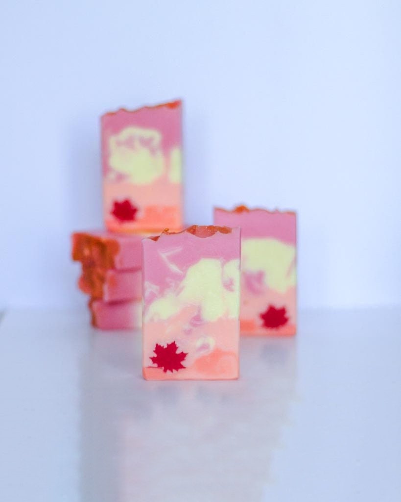 Handmade Vegan Soap | Falling Leaf | Orange Cinnamon Fragrance Blend (Maple Leaf) Fall Season Lover Gift/Present
