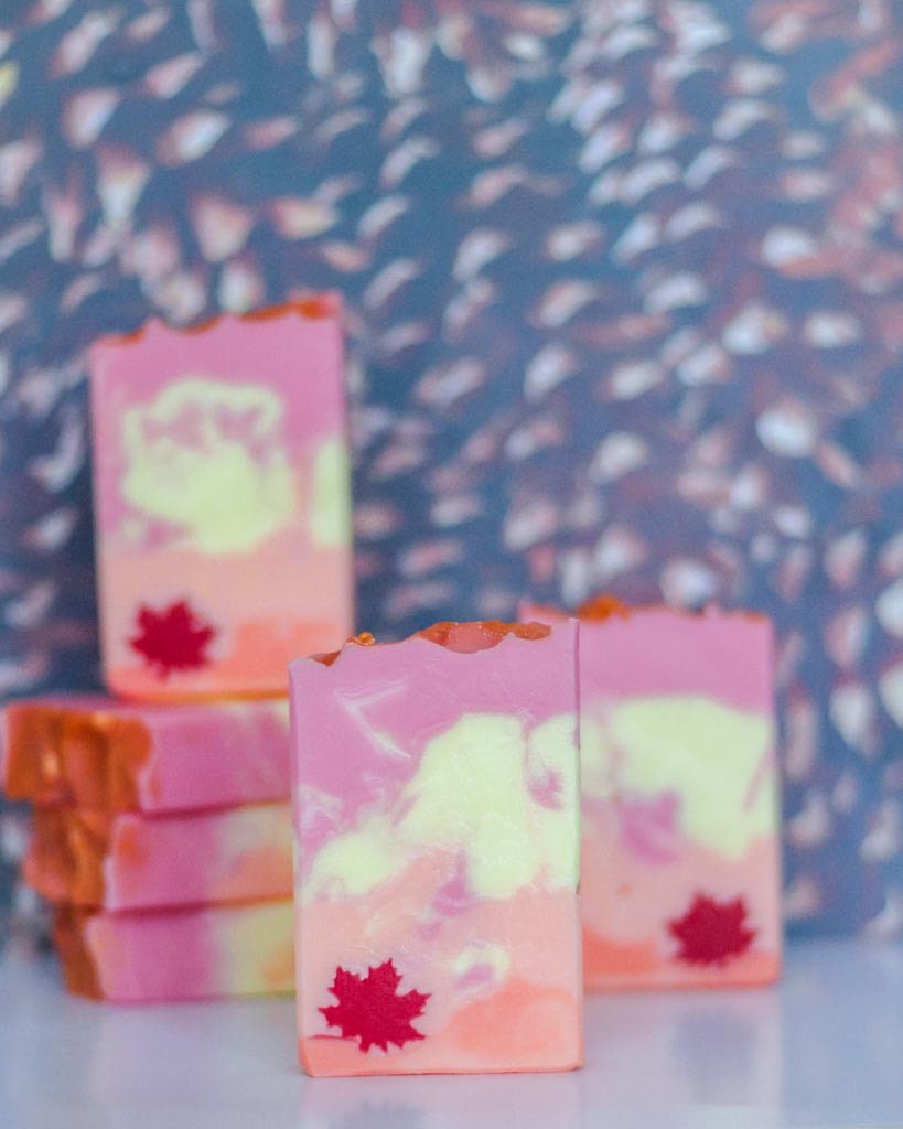 Handmade Vegan Soap | Falling Leaf | Orange Cinnamon Fragrance Blend (Maple Leaf) Fall Season Lover Gift/Present