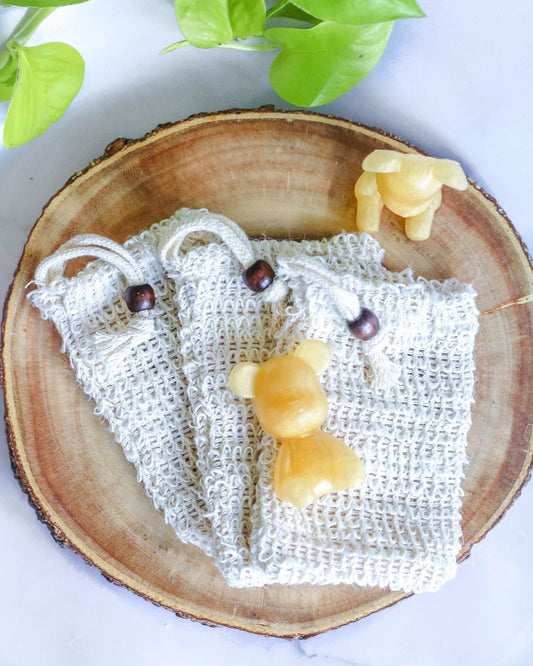 Natural Sisal Soap Saver Pouch | Exfoliating | Ecofriendly | Reusable